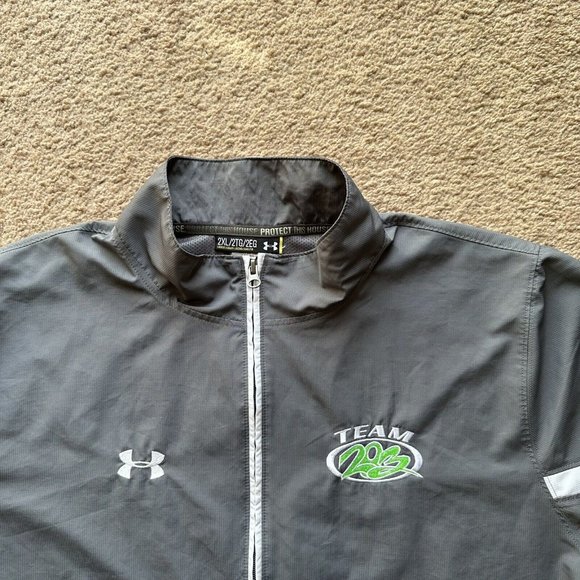 Under Armour Jacket Mens 2XL Windbreaker Full Zip Mock Neck Project This House - Picture 5 of 12